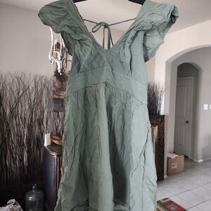 Anthropologie Mint Green Backless Dress